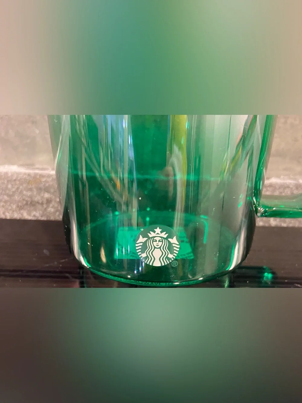 Starbucks Green Glass Coffee Mug